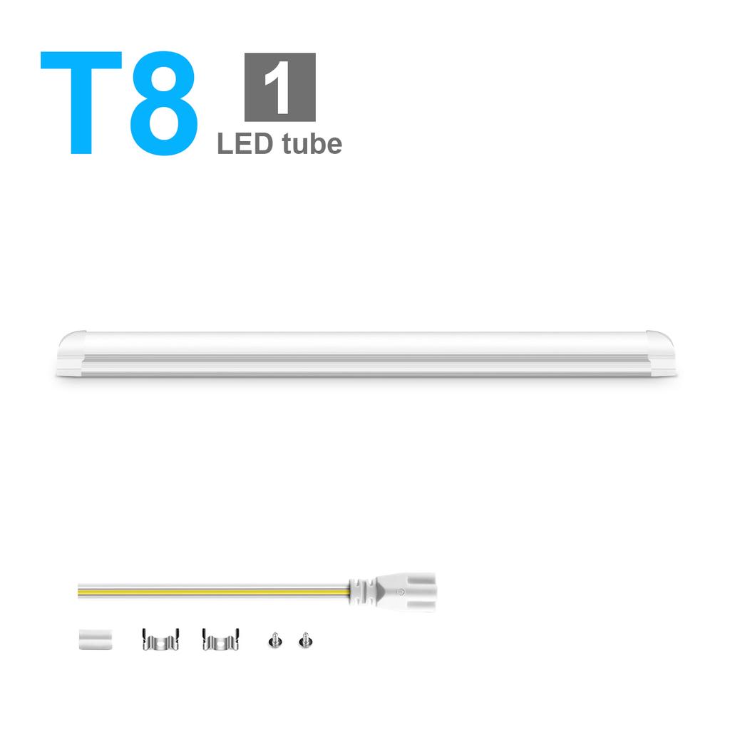 Светодиодная лампа T5 T8 50 см Алюминиевая планка Светодиодная лампа AC220V 110V Для офиса Магазина Гаража Склада Под шкаф Блочное освещение