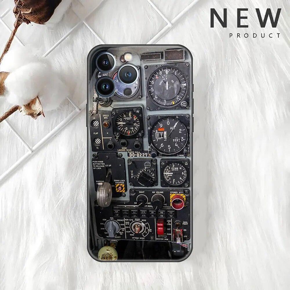 Чехол для Apple iPhone 11 13 12 14 Pro 7 Plus XR X XS Max 6 6S SE Phone Funda Aviation Самолет Вертолет Кабина Инструмент