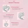 Bamoer 925 Sterling Silver Mother and Daughter Heart Shape Pendant Necklace for Women Birthday Mother's Day Gift Fine Jewelry
