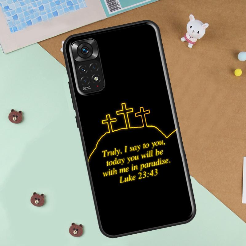 Христианский религиозный чехол для телефона с изображением Иисуса для Xiaomi Redmi Note 12 8 9 10 11 Pro 8T 9S 10S 11S 12S 10A 9C 10C 12C