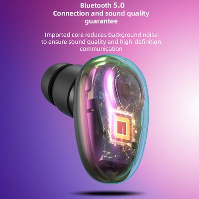 Мини Невидимые Наушники Bluetooth 5.0 Беспроводные Наушники Hands Free Спортивные Внутриканальные Вкладыши Hi-Fi Музыкальная Игровая Гарнитура с Микрофоном