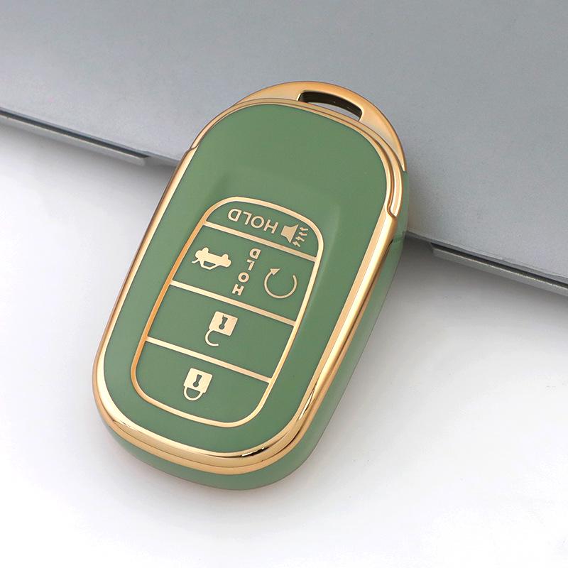 2022 Gold Edge Key Cover for Eleventh Gen Honda Civic Remote – Full Coverage Protective Shell