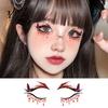 Waterproof Face Tattoos Halloween Temporary for Women, Pumpkin Spiderweb Makeup Kit Eye Art Stickers Masquerade Carnival Cosplay Decoration