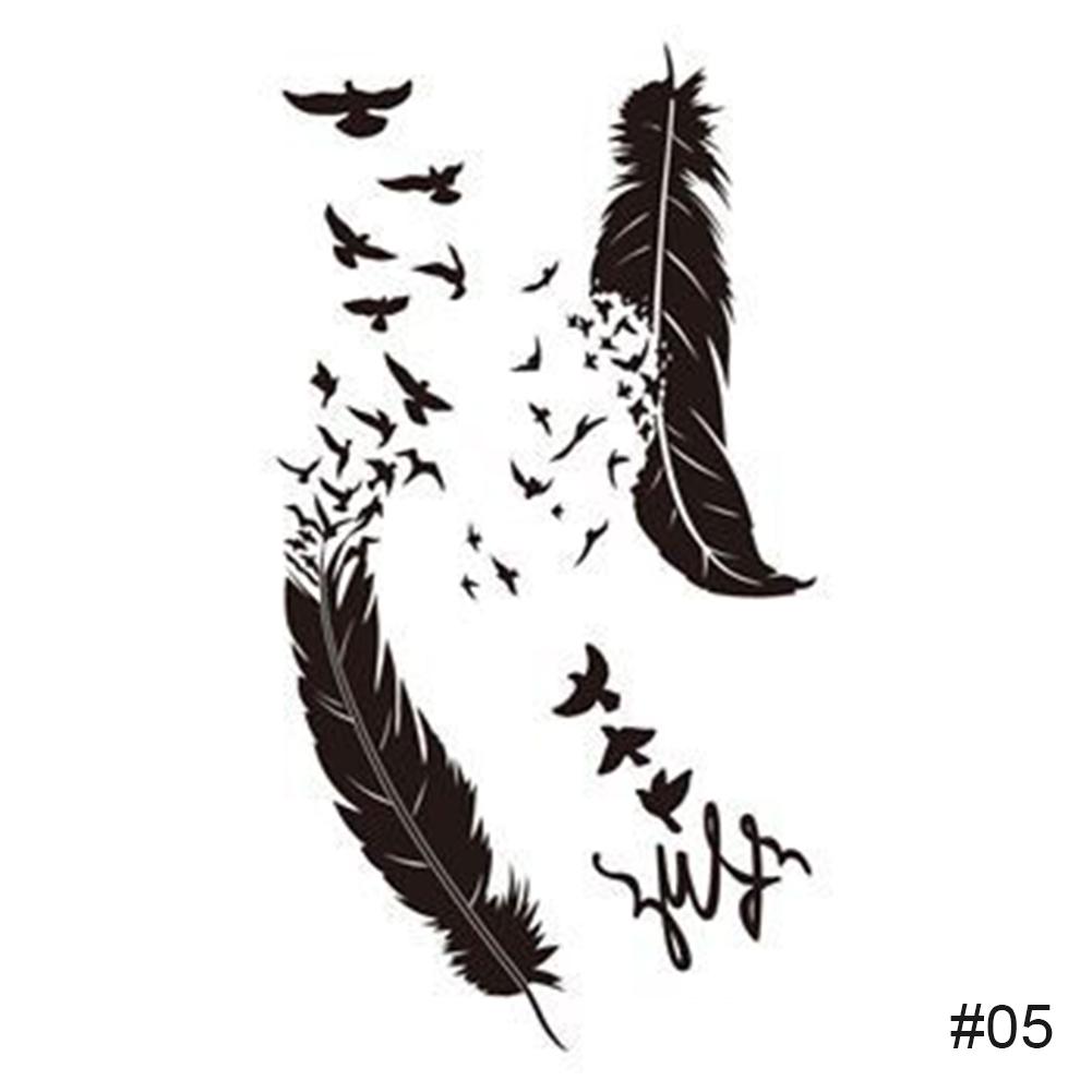Простые черные маленькие свежие татуировки наклейки водонепроницаемые долговечные татуировки наклейки рука нога грудь боди-арт татуировки наклейки