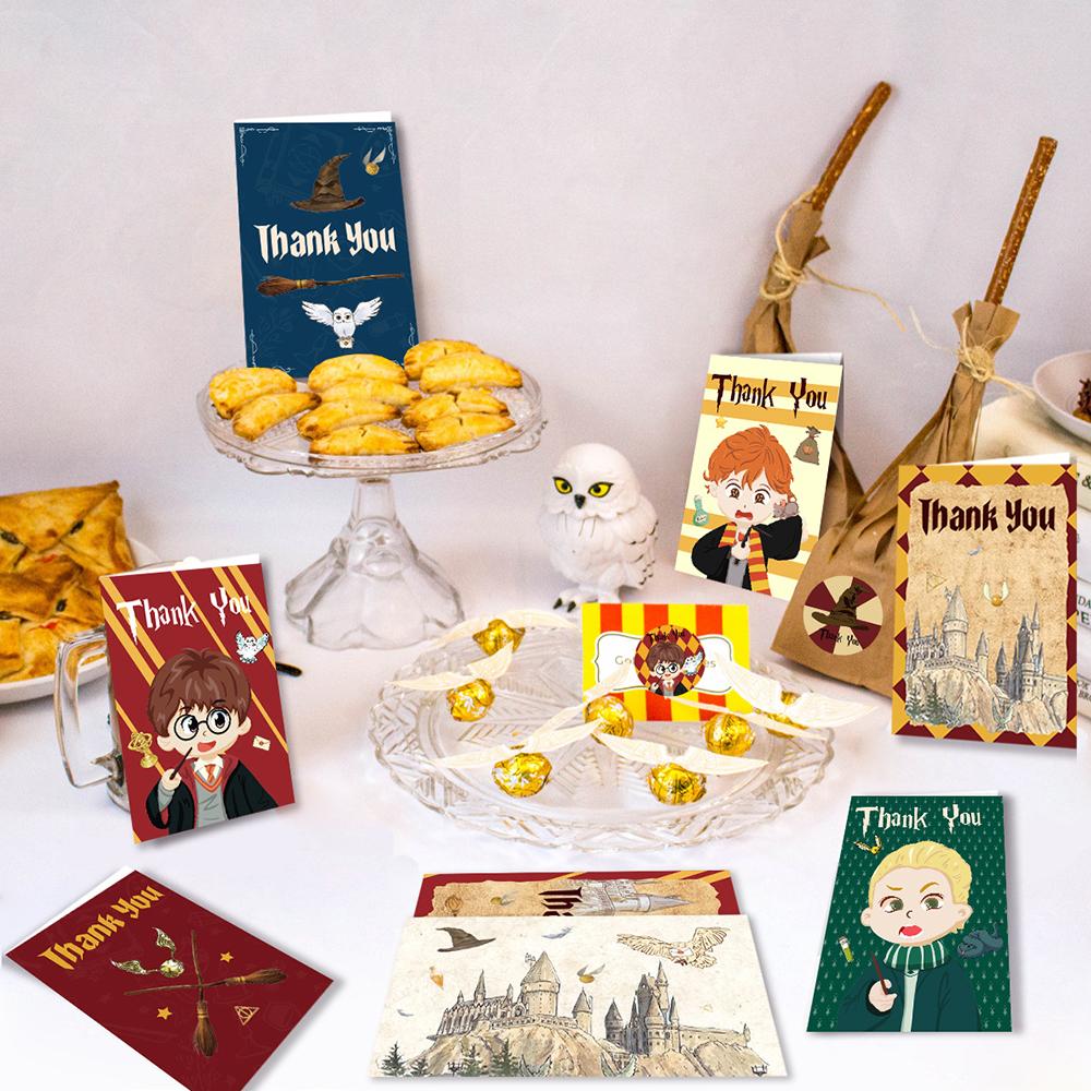 12 шт. Волшебные карточки благодарности с 12 шт. конвертов для принадлежностей для вечеринки