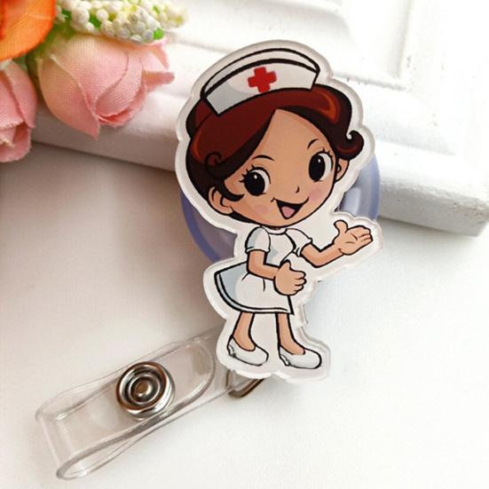 Симпатичный выдвижной бейдж на катушке, медсестра, доктор, ключ, ID, имя, держатель для карт, офисные принадлежности