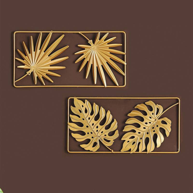 Nordic Metal Leaf Iron Wall Hanging Plant Wall Подвесной настенный светильник Mural Спальня Гостиная Домашний декор Черепаха Лист Украшение стены