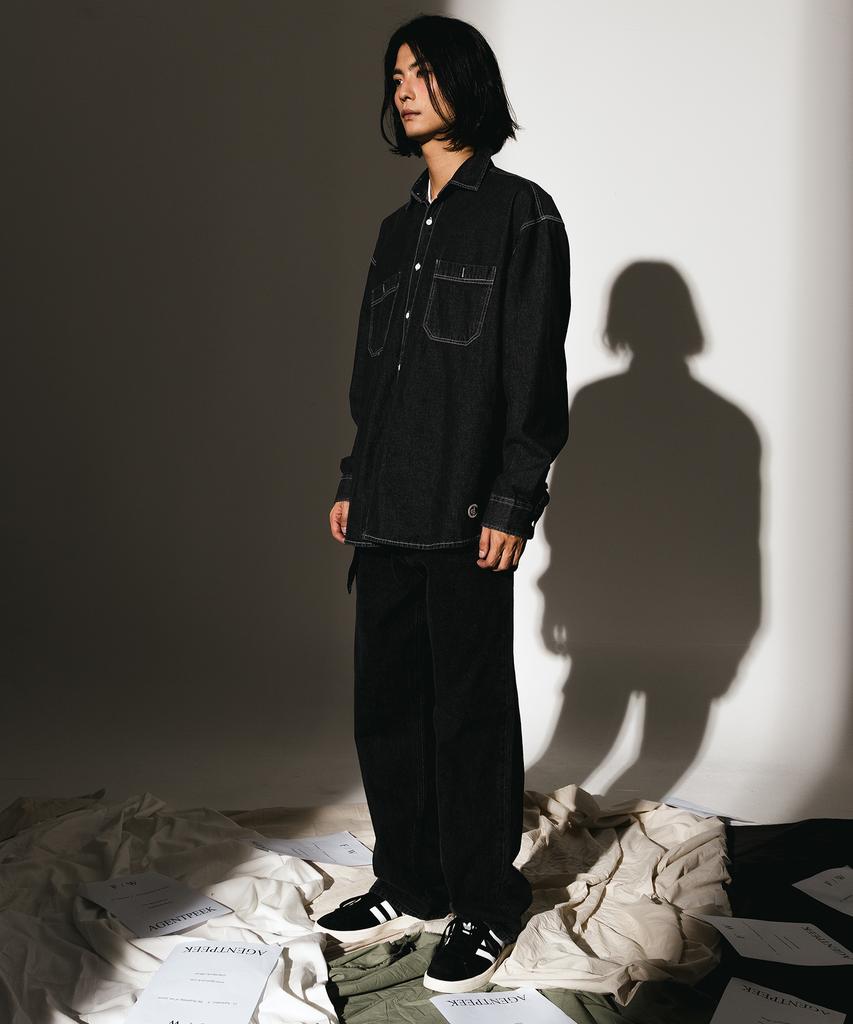 AGENT PEEK Agp Over Denim Shirt Black