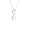Ожерелье SILVER925 Silver Clone Infinity Small Pair Unisex Accessories KLON INFINITY NECKLACE VERTICAL Mens Womens (БОЛЬШОЙ)