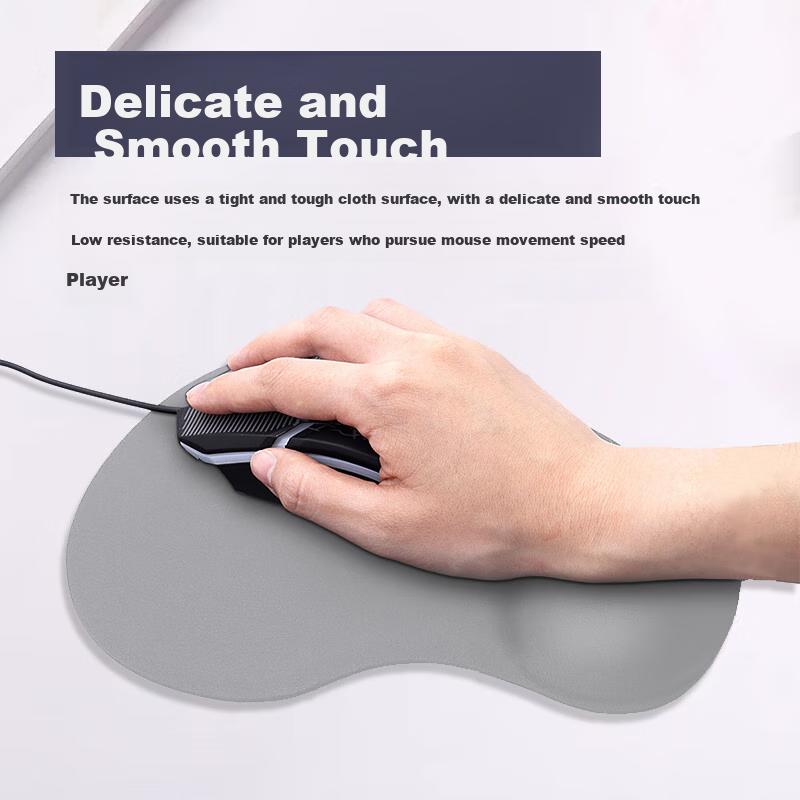 JPLAYER Laptop Wrist Rest Mouse Pad Hand Support Silicone Non-Slip Integrated Handrest Office Typing Ergonomic Design Dirt-Resistant Deep Blue