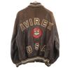 90-е Старая кожаная куртка S Коричневый Блузон Мужская Б/У