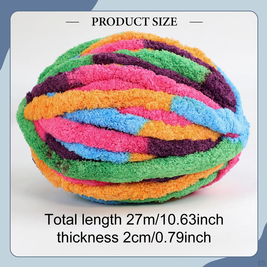 Thick And Bulky 27m Yarn, Decorative Voluminous for Crocheting, Sweaters, Cushions, Blankets,