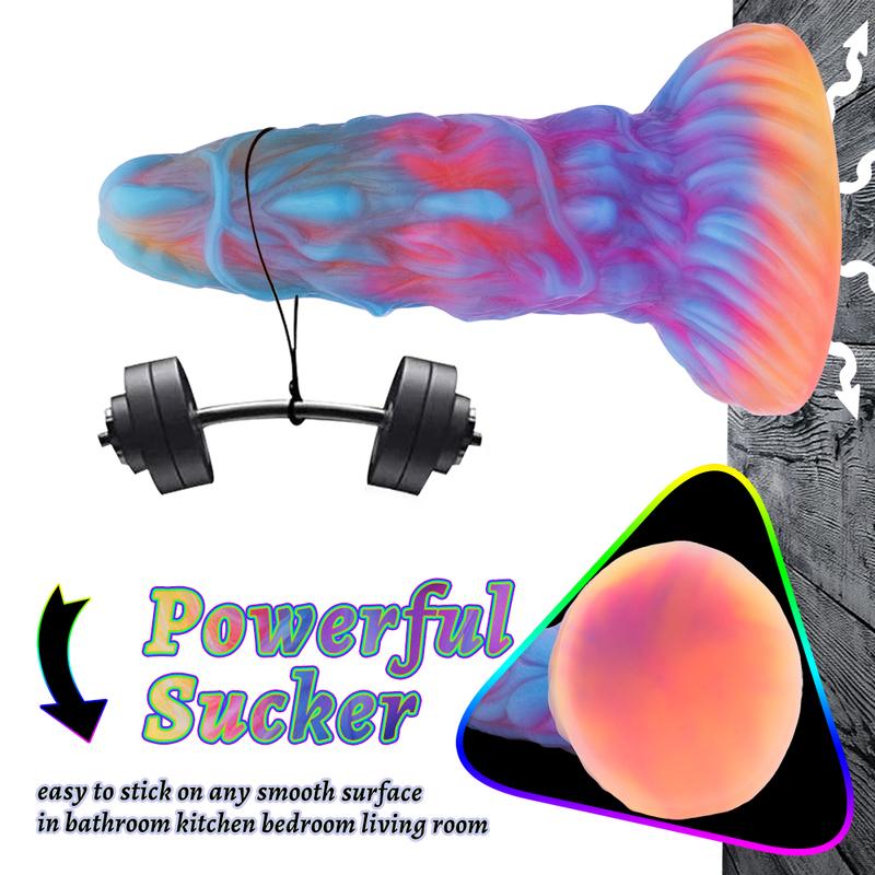 Realistic Night Glowing Anal Plug Luminous Monster Dragon Dildo for Women Men Butt Plug Sexy Dog Shape Sex Toy for Couples