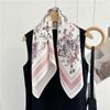 65*65cm 100% Mulberry Silk Printed Square Scarf Shawl Neckerchief