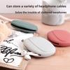 Silicone Earphone Storage Box Portable Cable Organizer for Headphones and Wires Modern Minimalist Design 1L Capacity Green, Gray, Pink Options
