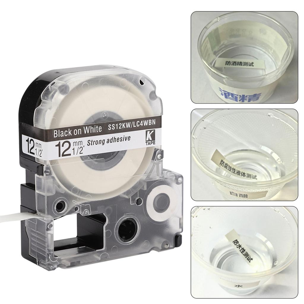 12mm Label Machine Ribbon Fit for King Jim for SR230CH 8 Meters Length