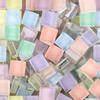 100 г/пакет, 1x1 см, мозаика, разные цвета, прозрачная квадратная мозаика для маленьких детей и взрослых, сделай сам, ручная работа, художественные промыслы, украшение проекта, кусок стекла