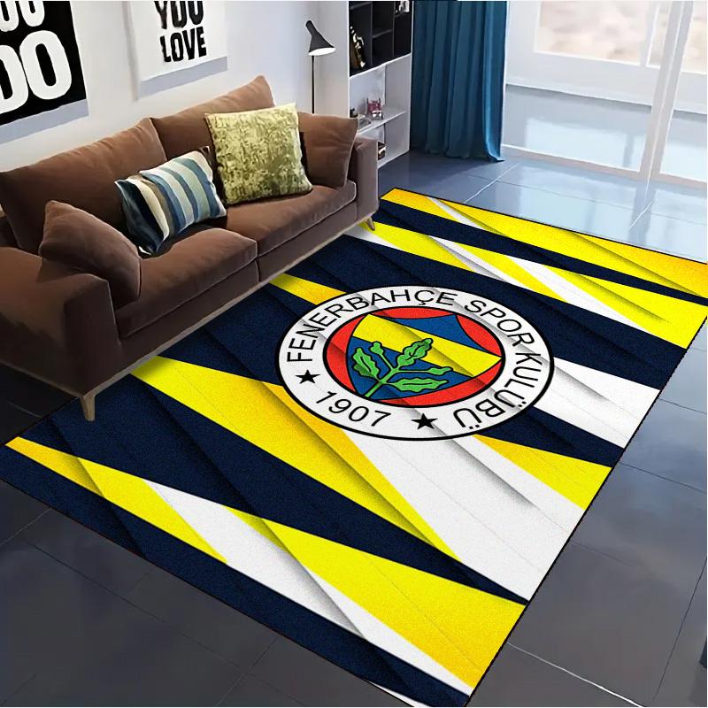 Fenerbahçe Logo Carpet Rug for Living Room Bedroom Home Sofa Decoration,Kids play Non-slip Floor Mat