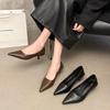 Fashion New Luxury Pumps Shoes for Women Heeled Woman Medium Heel Stiletto Heels High Sandal Party Office Elegant Brown Small Heel Sexy