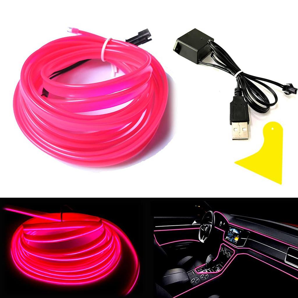 USB EL Wire 10 M/5 M/3 M Flexible Neon Light Tube DC 5V Neon Tube Lights Car Interior Trim Light Strip For Interior Trim Decorative