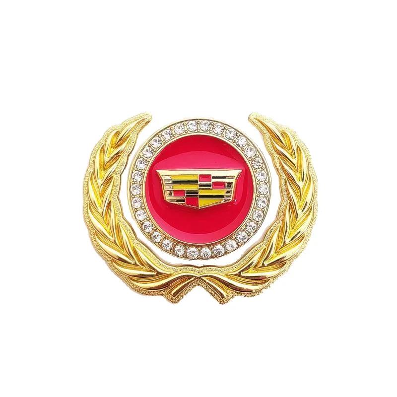 For Toyota Land Metal for Cadillac ATS BLS CT4 CT6 CTS ESCALADE STS XLR XT5 XTS SLS Car Body Side Window Ear of Wheat Emblem Sticker Accessories