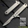 Hot Selling Stainless Steel Portable Folding Art Knife Fruit Blade Sharp Outdoor Multifunctional Keychain, Open Express Delivery