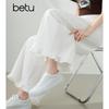 Женские летние укороченные брюки Betu 2026 года с широкими штанинами и подолом в виде лепестков