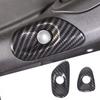 Carbon Fiber ABS Interior Door Button Overlay Trim For Corvette C6 2005-2013