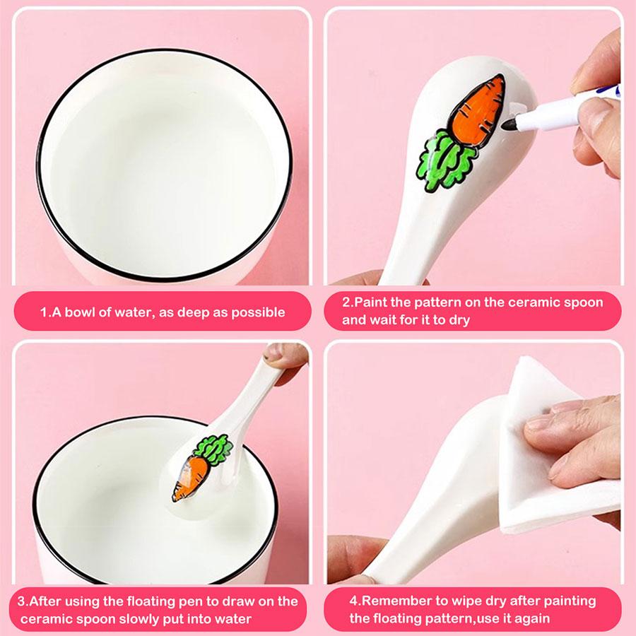 8/12 шт. Цветная плавающая ручка для рисования по воде, плавающая ручка для воды, стираемая ручка для белой доски, канцелярские товары, школьные офисные принадлежности