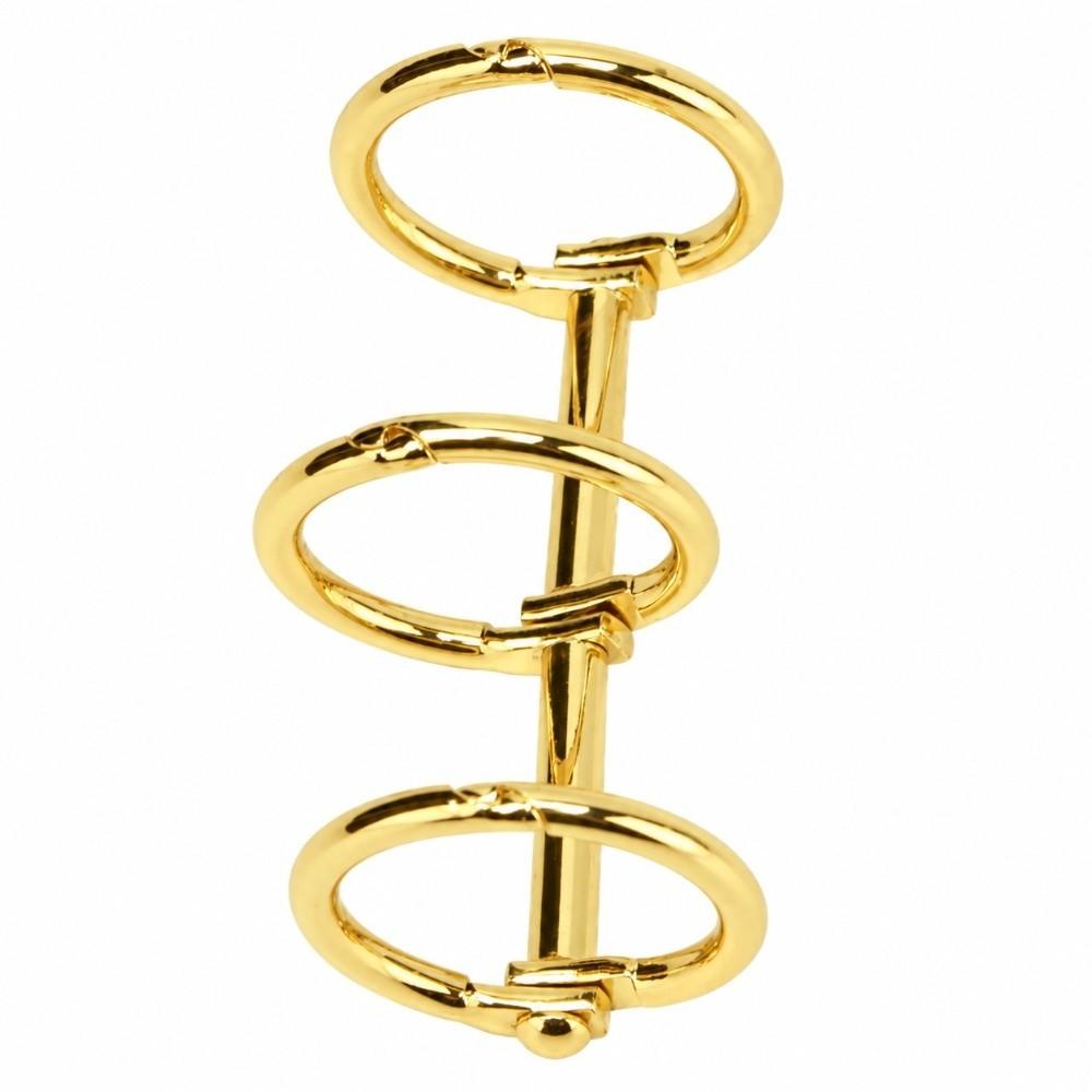 12 pcs Circular 3 Hole Binding Ring Metal Metal Book Ring 3 Ring Binder Loop Office Stationery