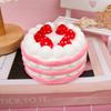 Simulation Strawberry Birthday Cake Squeeze Toy PU Decompression Squishy Fingertip Toy Pony Cake Pressure Relief
