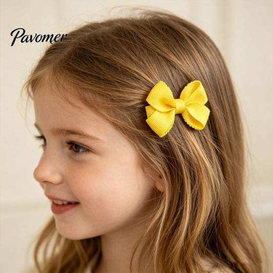 Soft Ribbon Hair Pins for Babies 10Pcs Baby Clips, Bows, Fully Covered Barrette Grosgrain Clip Toddler Bow Clips Girls Infants & Toddlers, No Tugging