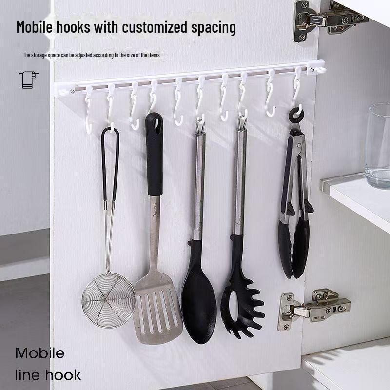 Adhesive Kitchen Cabinet Door Slide Hook Rack