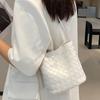 Fashionable Genuine Leather Women's Bag Woven Bag Simple and Versatile Small Bag Single-shoulder Crossbody Bag