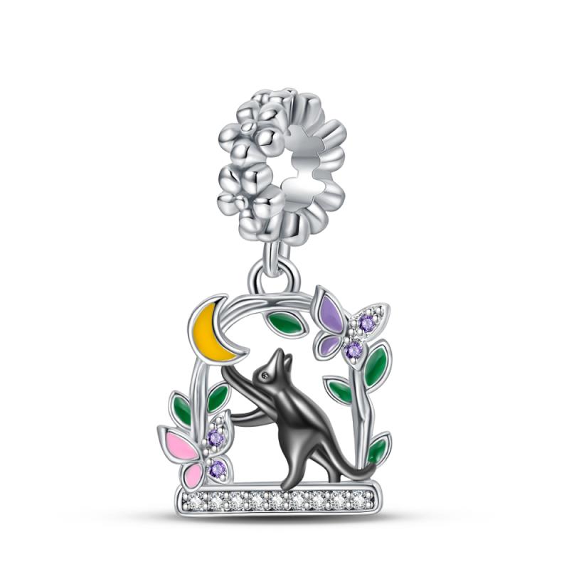 copper Unicorn Fairy Insect Flower Bead Charms Suitable Compatible With Pandora Authentic Bracelets Diy Jewellery Birthday Gift Anniversary