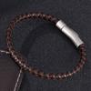 Mens Bracelets Leather Bracelets With Stainless Steel Button Clasps Cuff Bangles For Male Female Bracelets