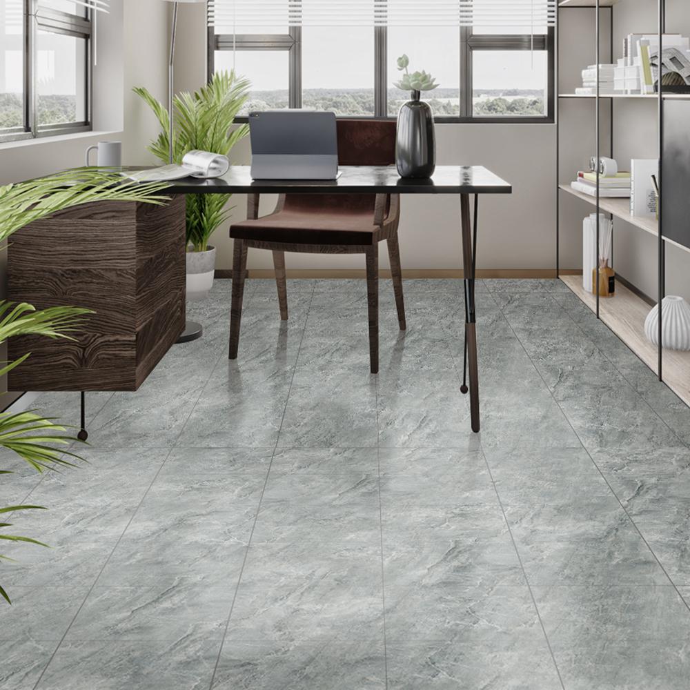 Серый, черный мрамор, напольная плитка из искусственной кожи, виниловые наклейки на пол, водонепроницаемая наклейка на пол для ванной комнаты, кухни, спальни, толщина 0,93 мм