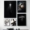 Son of God Jesus Cross Holy Light Wall Art, HD Canvas Print Poster, Suitable for Home, Living Room, Room Decoration Painting