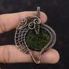 Moldavite Pendant Copper Wire Wrapped Pendant Moldavite Gemstone Jewelry Handmade Pendant Gift For Mother Copper Wire Jewelry Healing Stone
