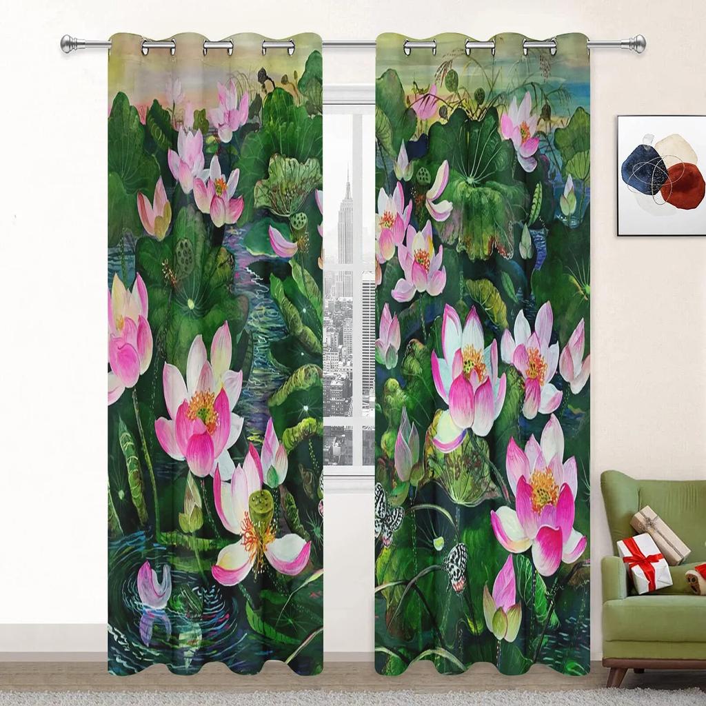Шторы Lotus High Shading для гостиной, затемняющие шторы для спальни, эстетичные шторы для спальни, новые