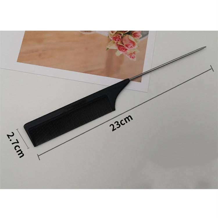 Новая черная расческа для волос с крысиным хвостом, профессиональная парикмахерская расческа для стрижки волос, расческа из нержавеющей стали с шипами, инструменты для ухода за головой и укладки
