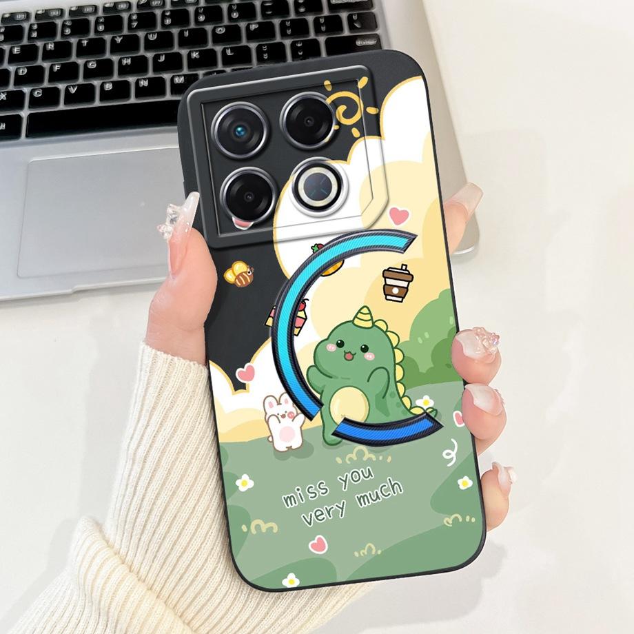 Мягкий силиконовый ТПУ матовый чехол Funda для Infinix GT 20 Pro / Infinix X6871 GT20Pro, задняя крышка, Астронавт, Лунная ночь, Расписной