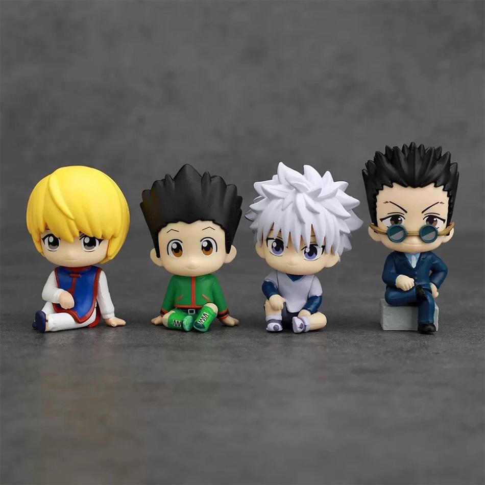 Aixlan GON FREECSS Фигурка НАБОР 4 ШТ. Версия Q HUNTER X HUNTER ПВХ Фигурка Аниме Рождественский Подарок Коллекционная Фигурка
