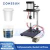 Пневматическая машина для запрессовки крышек ведер ZS-PDCM100 для герметизации пластиковых и металлических контейнеров