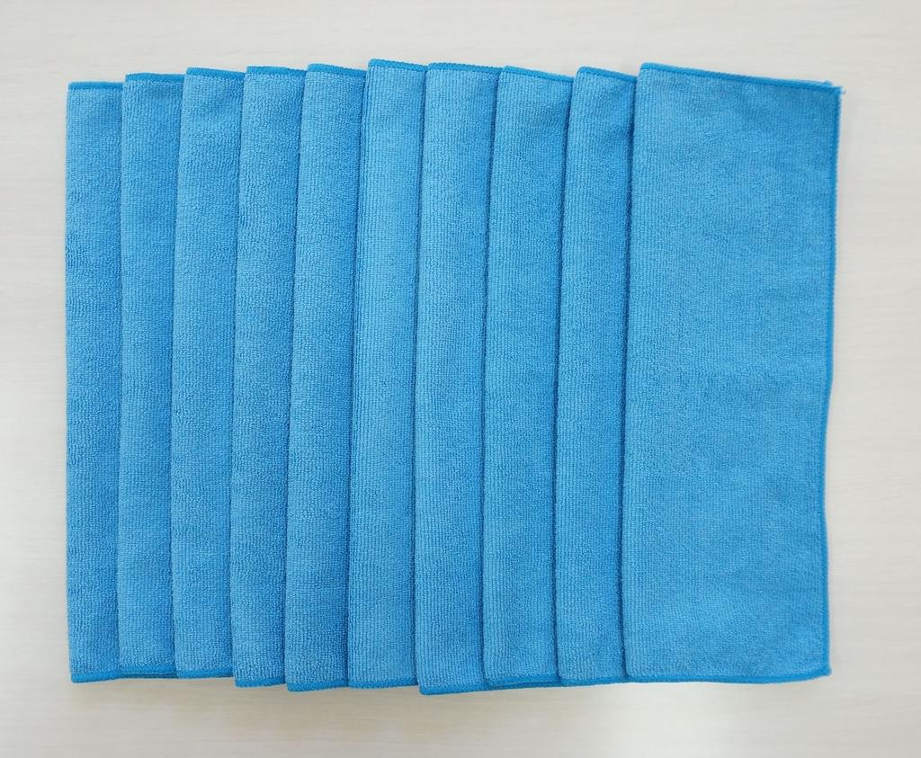Pikarin Hand Microfiber Towel (Blue, 10-Piece Set) MFTS-B