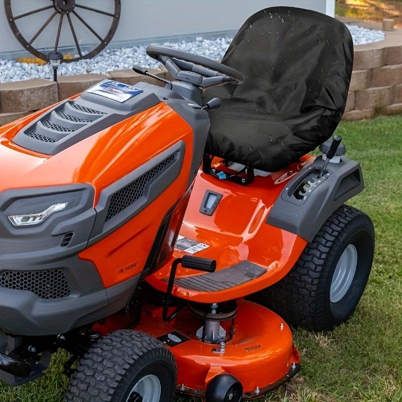 1 шт. Сверхпрочный чехол для сиденья трактора для райдеров Kubota, Cub Cadet, Mahindra - Черный полиэстер с надежной затяжкой, прочный для улицы