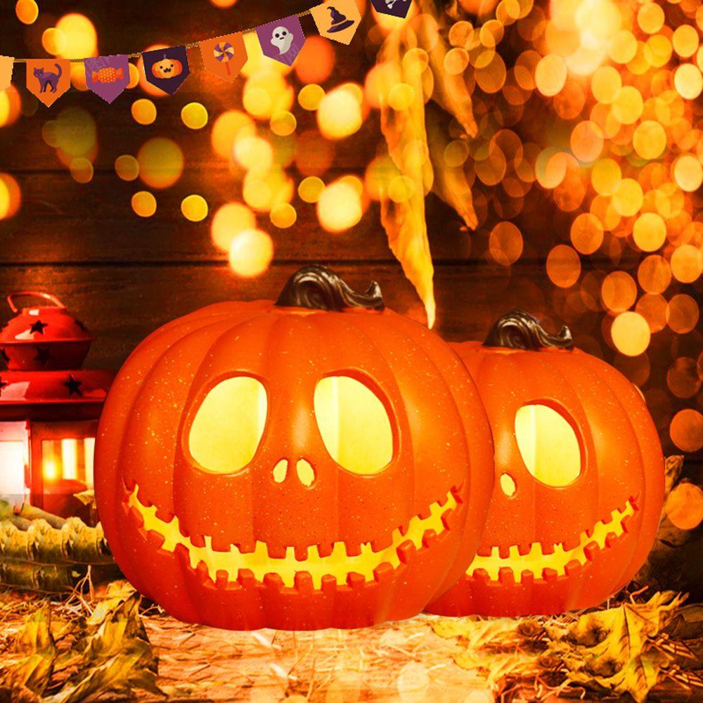 Party Shopping Mall Party Supplies DIY Jack-O-Lantern Halloween Decoration Pumpkin Lamp Led Light