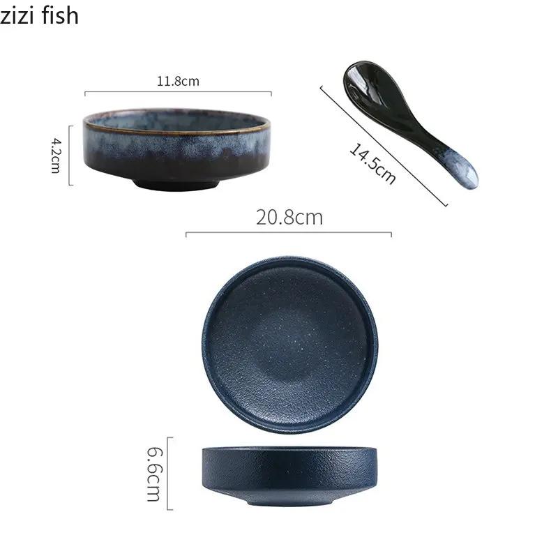 Ceramic Bowl Creative Thick Soup Bowl Dessert Bowl Sushi Bowls Salad Bowls Appetizer Bowls Restaurant Specialty Tableware