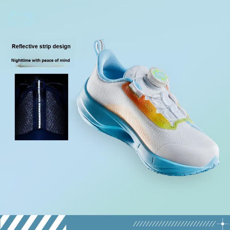 Li Ning Kids Ultra Light 21 Ткань Легкая Высокопрочная Прочные Быстросъемные Низкие Кроссовки Повседневные Детские Кроссовки YKAU008-1