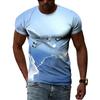 Fashion New 3D Printed Airplane Graphic T Shirts For Men Summer Trend Casual Fun Round Neck Short Sleeve Streetwear Tees Tops